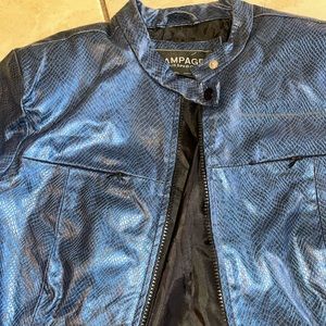 blue snakeskin jacket